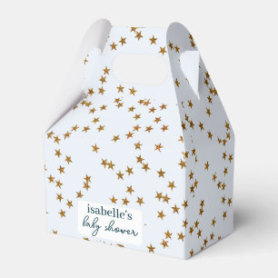 Moderner einfacher Pastell Blue Gold Star Geschenkschachtel