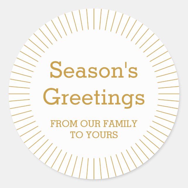 Moderner einfacher Personalisierter Umschlag Aufkl Runder Aufkleber (Vorderseite)