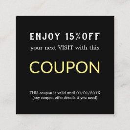 Moderner einfacher Salon-Rabattcoupon Rabattkarte