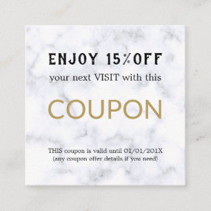 Moderner einfacher Salon-Rabattcoupon Rabattkarte