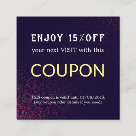 Moderner einfacher Salon-Rabattcoupon Rabattkarte