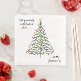 Moderner einfacher Weihnachtsbaum Serviette