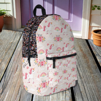 Moderner Einhorn-Rucksack, traumhafte Regenbögen / Bedruckter Rucksack