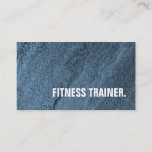 Moderner, einzigartiger Blue Wall Fitness Trainer Visitenkarte