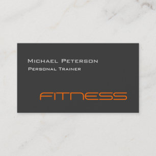 Moderner Einzigartiger Grauer Personal Trainer Visitenkarte