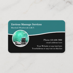 Moderner einzigartiger Massagetherapeut Visitenkarte