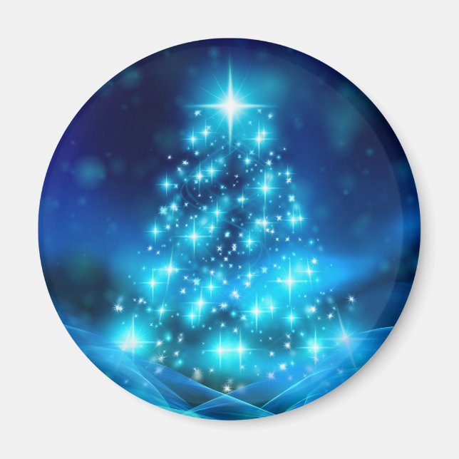Moderner Electric Blue Christmas Tree mit Licht Magnet (Vorne)