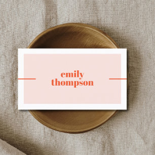 Moderner Elegant Pastel White Consultant Visitenkarte