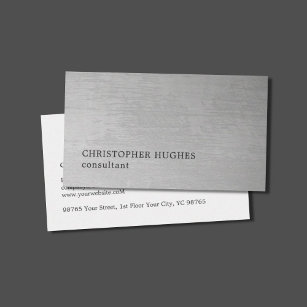 Moderner Elegant Texture Gray Consultant Visitenkarte
