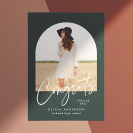 Moderner, eleganter 1 Foto Typografie, grün Abschl