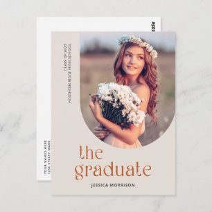 Moderner Eleganter Arch Minimal Foto Abschluss Postkarte