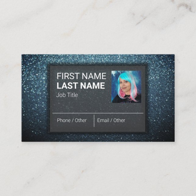 Moderner Eleganter Beruflicher Glitzer Makeup Arti Visitenkarte (Vorderseite)