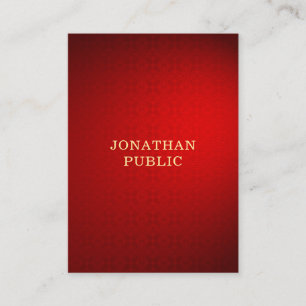 Moderner, eleganter Beruflicher Red Damask Gold Te Visitenkarte