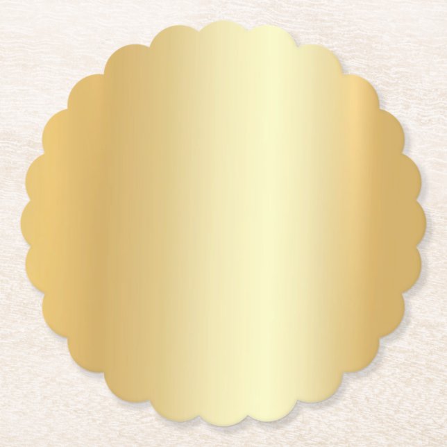 Moderner, eleganter Blank-Template-Glamour Gold Untersetzer (Vorderseite)