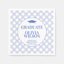 Moderner Eleganter Blauer Abschluss Serviette