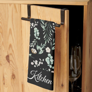 Moderner Eleganter Botanischer Eukalyptus Geschirrtuch