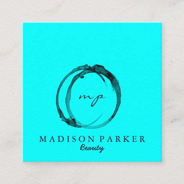 Moderner Eleganter Champagner Abstrakt Beauty Styl Quadratische Visitenkarte (Vorderseite)