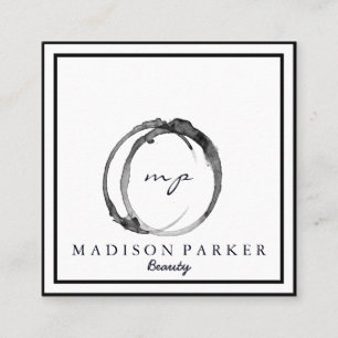 Moderner Eleganter Champagner Abstrakt Beauty Styl Quadratische Visitenkarte