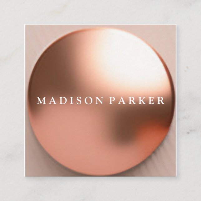 Moderner Eleganter Champagner Glitzer Beauty Styli Quadratische Visitenkarte (Vorderseite)