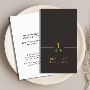 Moderner eleganter Chic-Imitat-Goldschwarzes Visitenkarte