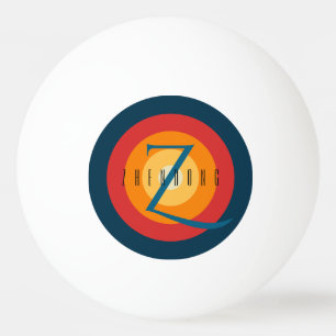 Moderner Eleganter Chic Personalisierter Name Init Tischtennisball