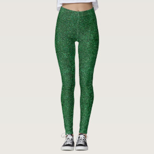 Moderner Eleganter Emerald Green Glitzer Frische P Leggings