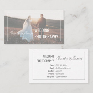 Moderner, eleganter Foto-Hochzeitfotograf Visitenkarte