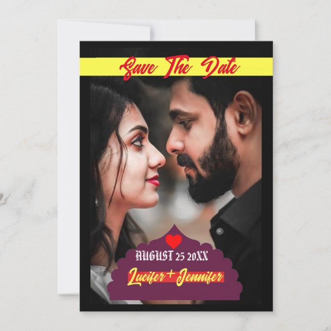 Moderner Eleganter Foto Text personalisieren Unkra Einladung (Vorderseite)