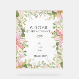 Moderner, eleganter Hochzeitsempfang Acrylschild