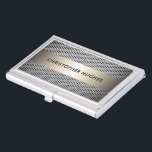 Moderner Eleganter Imitat Metallberater Visitenkarten Dose<br><div class="desc">Moderner,  individualisierbarer Visitenkartenhalter mit Imitaten aus Metall und Hintergrund. Elegantes Design,  perfekt für Berater,  Architekten oder Bauexperten.</div>