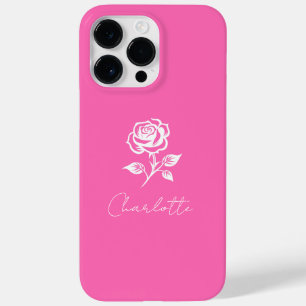 Moderner eleganter Individuelle Name in warmen Ros Case-Mate iPhone 14 Pro Max Hülle