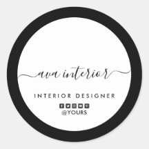 Moderner eleganter Kalligrafiedesigner B&W Social