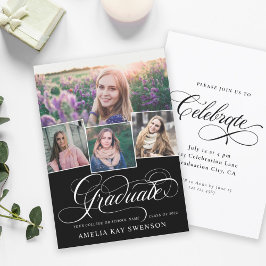 Moderner Eleganter Kalligraphie-Abschluss Einladung