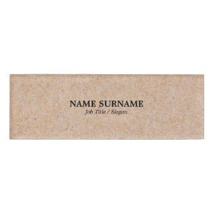Moderner eleganter Kraftpapierbüro-u. Namenschild