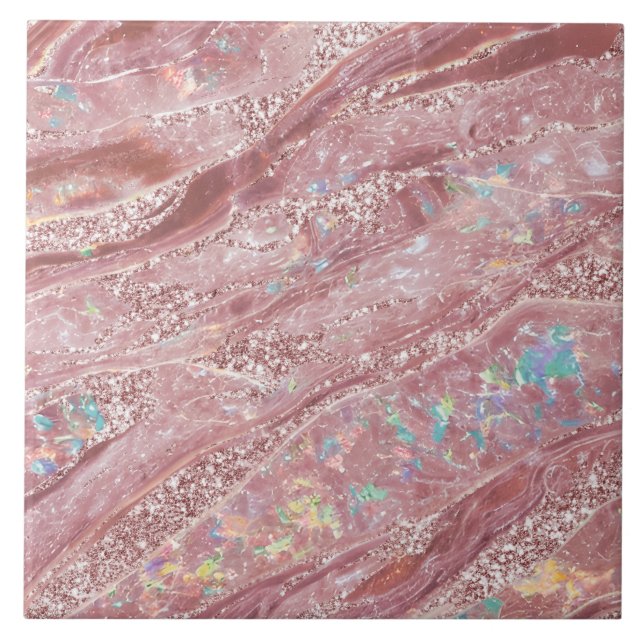 Moderner, eleganter Marmorboden Rosa Glitzer Fliese (Vorderseite)