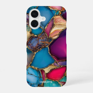 Moderner, eleganter Marmorstein iPhone 16 Hülle
