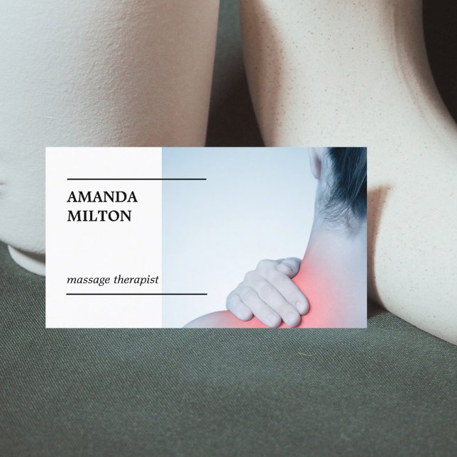 Moderner Eleganter Massagetherapeut Business Ca Visitenkarte (Von Creator hochgeladen)