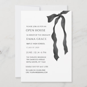 Moderner Eleganter Minimal Bow Offener Abschluss Einladung