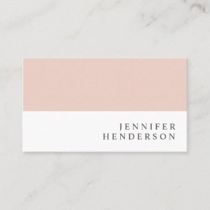 Moderner eleganter Minimalist erröten weißes Visitenkarte
