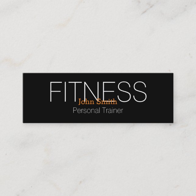 Moderner Eleganter Personal Fitness Trainer Mini Visitenkarte (Vorderseite)