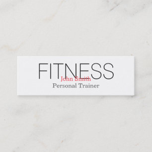 Moderner Eleganter Personal Fitness Trainer Mini Visitenkarte