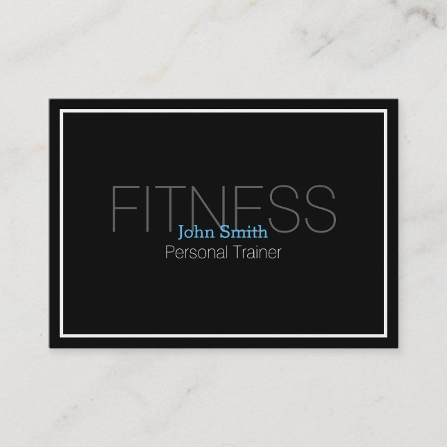 Moderner Eleganter Personal Fitness Trainer Visitenkarte (Vorderseite)
