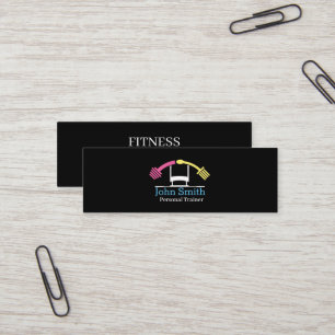Moderner eleganter persönlicher Fitnesstrainer  Mini Visitenkarte