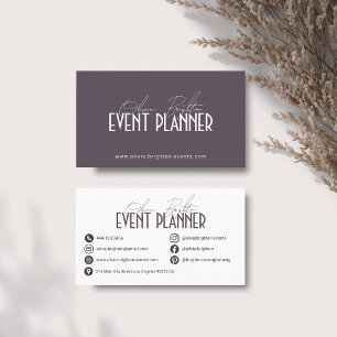 Moderner Eleganter Professioneller Eventplaner Visitenkarte