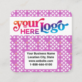 Moderner, eleganter QR-Code Quadratische Visitenkarte