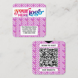 Moderner, eleganter QR-Code Quadratische Visitenkarte