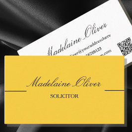 Moderner Eleganter QR-Code Solicitor Beruflich Visitenkarte