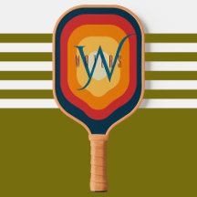 Moderner eleganter Retro-Mit Monogramm Anfangsname