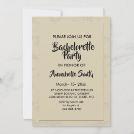 Moderner Eleganter romantischer Bachelor Einladung