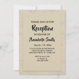 Moderner Eleganter Romantischer Empfang Einladung